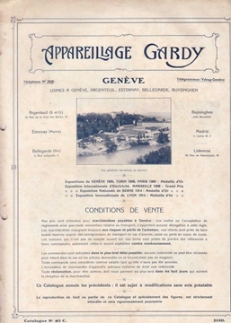 Appareillage Gardy - Geneve (Teknik Görselli Katalog [Mühendislik, Elektrik Konulu]) resmi