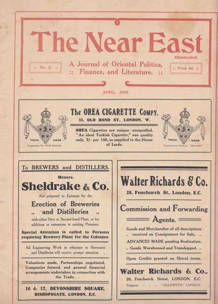 The Near East Illustrated a Journal of Oriental politics, Finance and Literature - April 1908, No.2 (Serapa Osmanlı Haberli) resmi