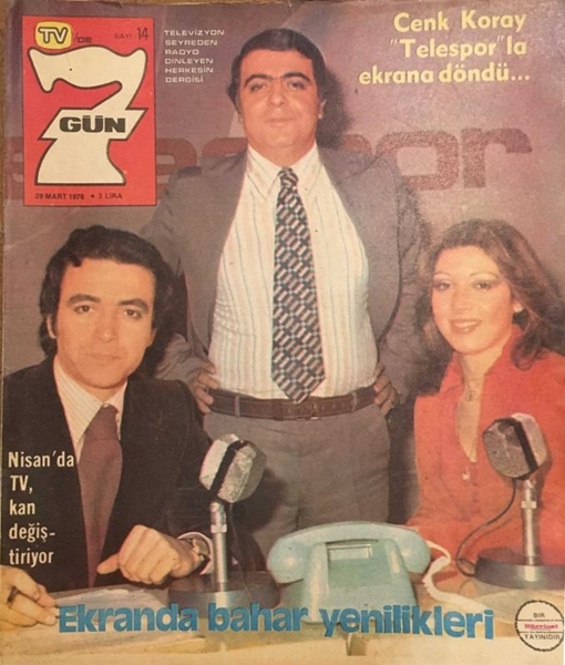 Tv'de 7 Gün Dergisi -Sayı:14 - 29 Mart 1976 - Yıl:2 (Cenk Koray Telespor'la Ekrana Döndü-Ekranda Bahar Yenilikleri) resmi