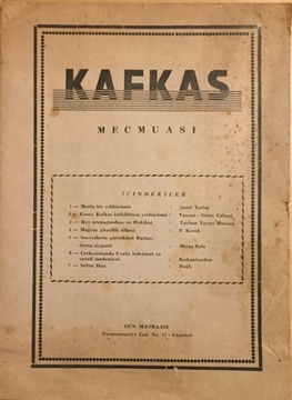 Kafkas Mecmuası: Sayı: 6 - Yıl: 1 / Mayıs 1955 resmi