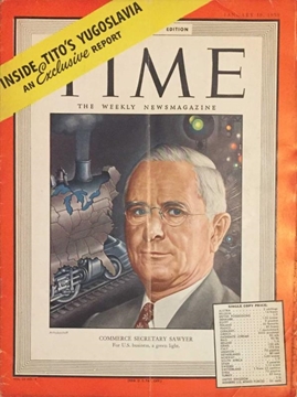 Time: The Weekly Newsmagazine / Commerce Secretary Sawyer - For U.S. Business, a Green Light. (January 30, 1950) resmi
