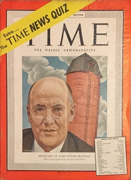 Time: The Weekly Newsmagazine / Secretary Of Agriculture Brannan - How're You Gonna Keep' em Up On The Farm? - (June 19, 1950) resmi