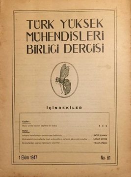 Türk Yüksek Mühendisleri Birliği Dergisi: No:61 / 1 Ekim 1947 (Harp İçinde Yapılan Keşiflere Bir Bakış) resmi
