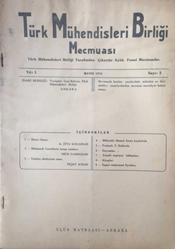 Picture of Türk Yüksek Mühendisleri Birliği Dergisi: Sayı:2 / Mayıs 1935 (Mimar Sinan 1490-1588; Mühendis: A. Ziya Kocainan)