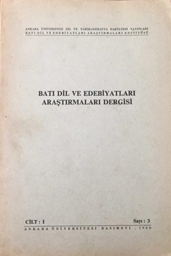 Picture of Batı Dil ve Edebiyatları Araştırmaları Dergisi - Cilt:I / Sayı:3