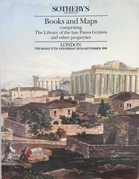 Picture of Sotheby's London - Books and Maps Comprising The Library of the Late Panos Gratsos and Other Properties - September 1990 (Panos Gratsos Kütüphanesi)