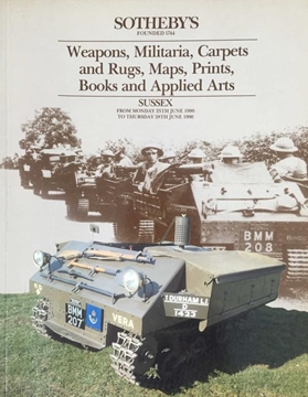 Sotheby's Sussex - Weapons,Militaria,Carpets and Rugs,Maps,Prints,Books and Applied Arts - June 1990 (Silahlar,Askeri,Halılar ve Kilimler,Haritalar) resmi