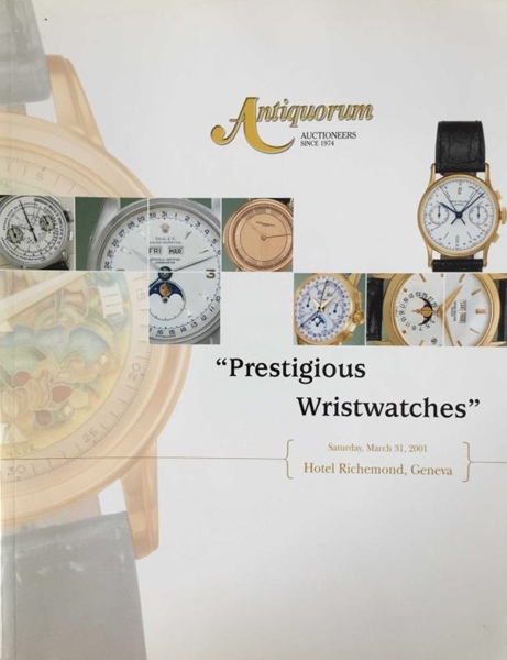 Antiquorum Auctioneers / Prestigious Wristwatches - Hotel Richemond, Geneva - March 2001 (Prestijli Kol Saatleri / Otel Richemond, Cenevre) resmi