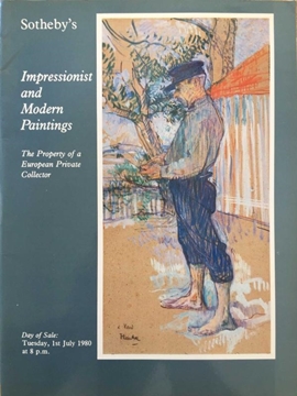 Sotheby's - Impressionist and Modern Paintings / The Property of a European Private Collector - July 1980 (Empresyonist ve Modern Tablolar) resmi
