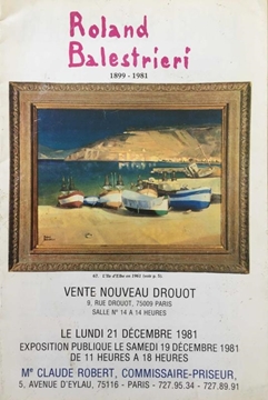 Picture of Roland Balestrieri - Vente Nouveau Drouot - Decembre 1981
