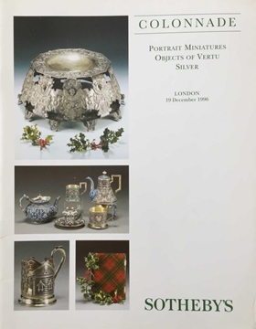 Sotheby's Colonnade - Portrait Miniatures Objects of Vertu Silver - December 1996  (Vertu Silver'ın Portre Minyatür Nesneleri) resmi