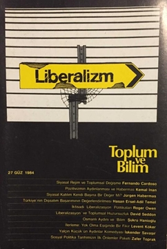 Toplum ve Bilim: 27 Güz 1984 (Liberalizm) resmi