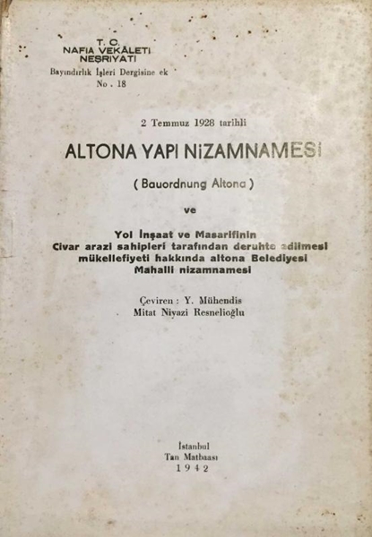 2 Temmuz 1928 Tarihli Altona Yapı Nizamnamesi resmi