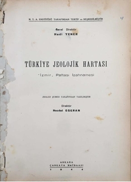 Türkiye Jeolojik Hartası - İzmir Paftası İzahnamesi resmi