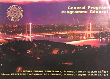 Picture of General Program 10 th World Energy Conference, Istanbul Turkey Sept. 19-23, 1977