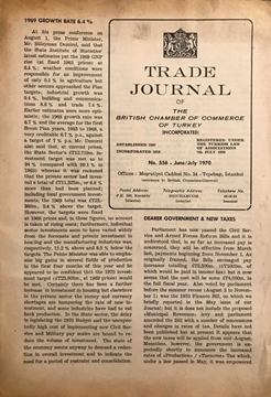 Trade Journal of the British Chame of Commerce of Turkey, No.556-June/July 1970 resmi