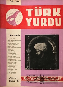 Türk Yurdu Dergisi: Sayı 6 / Haziran 1965 (İstanbul'un Fethi - Prof. Feridun Nafiz Uzluk) resmi