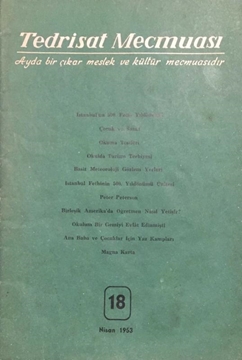 Tedrisat Mecmuası Meslek ve Kültür Mecmuası: Sayı 18 / Nisan 1953 (İstanbul'un 500 üncü Fetih Yıldönümü Münasebetiyle) resmi