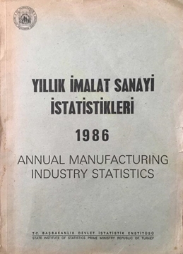 Yıllık İmalat Sanayi İstatistikleri 1986 - Annual Manufacturing Industry Statistics resmi