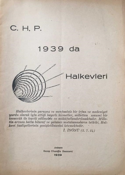 C.H.P. 1939'da Halkevleri resmi