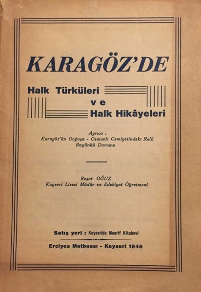 Karagöz'de Halk Türküleri ve Halk Hikayeleri (İmzalı-İthaflı) resmi