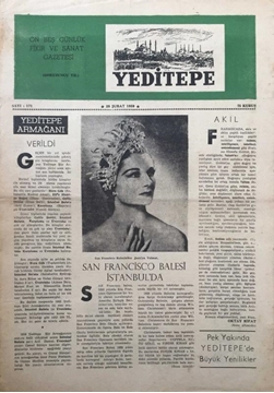 Picture of Yeditepe On Beş Günlük Sanat Gazetesi: Sayı 171 / 28 Şubat 1959 (San Francisco Balesi İstanbul'da - Akıl)