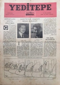 Yeditepe On Beş Günlük Sanat Gazetesi: Sayı 90 / 1 Eylül 1955 (Boş Beşik, Erlangen'de - Gazeteciler Cemiyeti Başarı Mükafatı) resmi