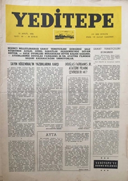 Yeditepe On Beş Günlük Sanat Gazetesi: Sayı 69 / 15 Eylül 1954 (Douglas Fairbanks Jr. Atatürk Filmini Çevirebilir mi?) resmi