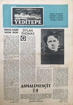 Yeditepe On Beş Günlük Sanat Gazetesi: Sayı 54 / 1 Şubat 1954 (İsmail Habip Sevük Öldü - Dylan Thomas - Asmalımesçit 74) resmi