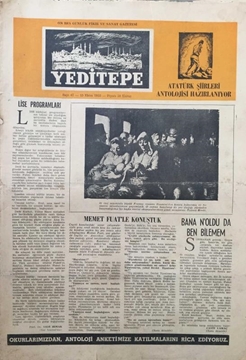 Yeditepe On Beş Günlük Sanat Gazetesi: Sayı 47 / 15 Ekim 1953 (Mehmet Fuat'le Konuştuk - Atatürk Şiirleri Antolojisi Hazırlanıyor) resmi