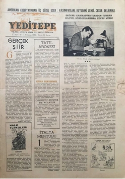 Picture of Yeditepe On Beş Günlük Sanat Gazetesi: Sayı 40 / 1 Temmuz 1953 (Amerikan Edebiyatından Üç Güzel Eser: Kasımpatları,Kuyudaki Zenci,Cesur Delikanlı)
