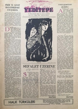 Picture of Yeditepe On Beş Günlük Sanat Gazetesi: Sayı 36 / 1 Mayıs 1953 (Fikir ve Sanat Hayatımızdaki Uyuşukluk - Türkülerimizdeki Ağrı)