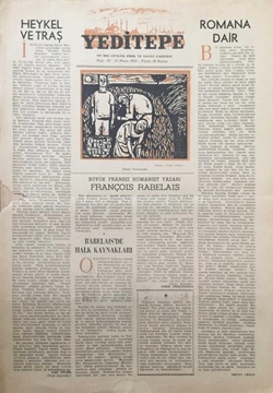 Picture of Yeditepe On Beş Günlük Sanat Gazetesi: Sayı 35 / 15 Nisan 1953 (Heykel ve Traş - Romana Dair - Rabelais'de Halk Kaynakları)