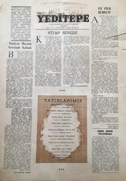 Picture of Yeditepe On Beş Günlük Sanat Gazetesi: Sayı 11 / 1 Nisan 1952 (Yürüyen Hayatın Gerisinde Kalmak - İyi Film Buhranı)