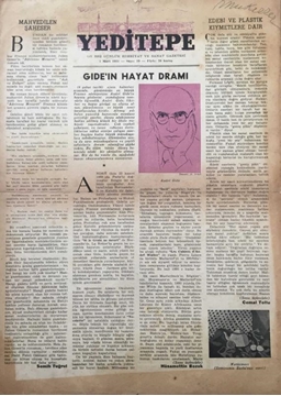Picture of Yeditepe On Beş Günlük Edebiyat ve Sanat Gazetesi: Sayı 19 / 1 Mart 1951 (Mahvedilen Şaheser - Gide'ın Hayat Dramı - Edebi ve Plastik Kıymetlere Dair)