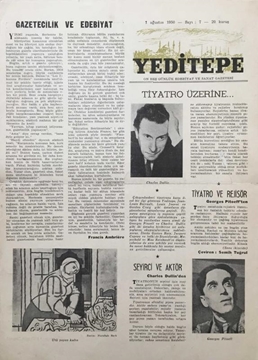 Picture of Yeditepe On Beş Günlük Edebiyat ve Sanat Gazetesi: Sayı 7 / 1 Ağustos 1950 (Gazetecilik ve Edebiyat - Tiyatro Üzerine)