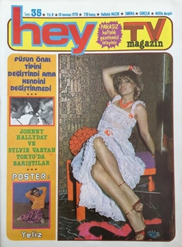 Hey Tv Magazin Dergisi: Sayı: 35 / 10 Temmuz 1978 (Füsun Önal Tipini Değiştrdi Ama Kendni Değştirmedi-Johnny Hallyday ve Sylvie Vartan Tokyada Barştı) resmi