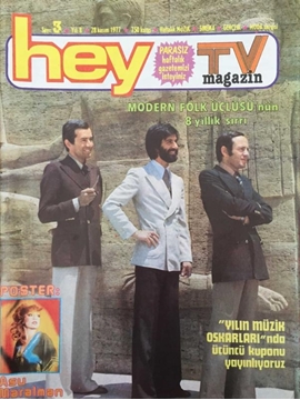 Hey Tv Magazin Dergisi: Sayı: 3 / 28 Kasım 1977 (Modern Folk Üçlüsü'nün 8 Yıllık Sırrı-Led Zeppelin Konserlerine Boeing 727 Süper Lüks Jetiyle Gidyor) resmi