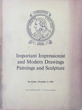 Christie's - Important Impressionist and Modern Drawings Paintings and Sculpture - London / December 1966 (Önemli Empresyonist ve Modern Çizimler Resim ve Heykel) resmi