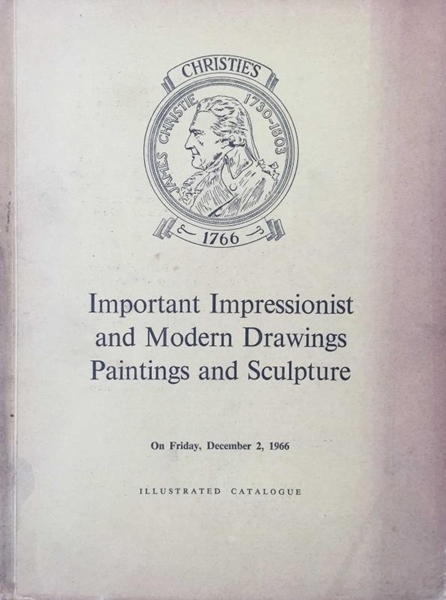 Picture of Christie's - Important Impressionist and Modern Drawings Paintings and Sculpture - London / December 1966 (Önemli Empresyonist ve Modern Çizimler Resim ve Heykel)