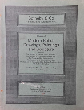 Picture of Sotheby Co - Modern British Drawings, Paintings and Sculpture - London / June 1975 (Modern İngiliz Çizimleri, Tabloları ve Heykelleri / Haziran 1975)