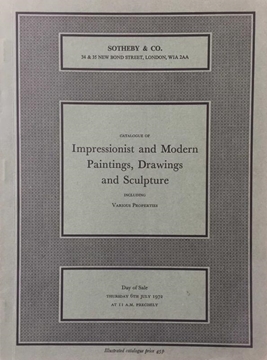 Picture of Sotheby Co - Impressionist and Modern Paintings, Drawings and Sculpture / July 1972 (Empresyonist ve Modern Resim, Çizim ve Heykel / Temmuz 1972)
