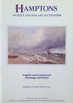 Hamptons Antique and Fine Art Auctioneers: English and Continental Paintings and Prints - Godalming / May 1995 (İngilz ve Kıta Tabloları ve Baskıları / Mayıs 1995) resmi