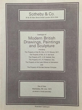 Picture of Sotheby and Co: Modern British Drawings, Paintings and Sculpture / July 1972 (Modern İngiliz Çizimleri, Tabloları ve Heykelleri / Temmuz 1972)