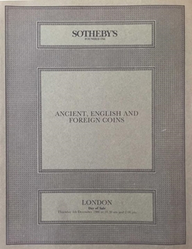 Sotheby's: Ancient, English and Foreign Coins and Commemorative Medals / December 1986 (Eski, İngiliz ve Yabancı Sikkeler ve Hatıra Madalyaları / Aralık 1986) resmi