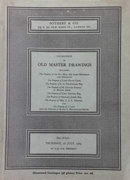 Sotheby Co: Catalogue of Old Master Drawings / July 1965 (Eski Usta Çizimler Katalogu / Temmuz 1965) resmi