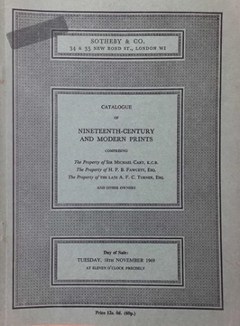 Sotheby Co: Catalogue of Nineteenth-Century and Modern Prints / November 1969 (19. Yüzyıl Katalogu ve Modern Baskılar / Kasım 1969) resmi