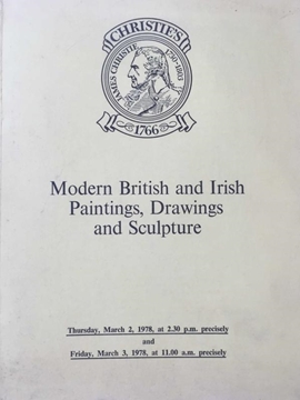 Christie's: Modern British and Irish Paintings, Drawings and Sculpture / March 1978 (Modern İngiliz ve İrlandalı Tablolar, Çizimler ve Heykel / Mart 1978) resmi