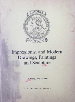Christie's: Impressionist and Modern Drawings, Paintings and Sculpture / July 1966 (Empresyonist ve Modern Çizimler,Tablolar ve Heykeller / Temmuz 1966) resmi