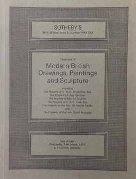Sotheby's London: Catalogue of Modern British Drawings, Paintings and Sculpture / March 1979 (Modern İngiliz Çizimleri, Tabloları ve Heykelleri Kataloğu / Mart 1979) resmi